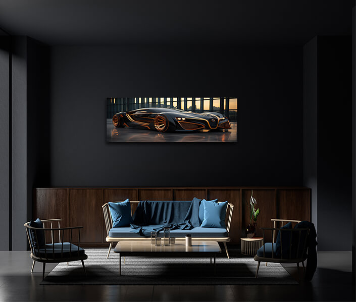 W 0043 E1 0007 MP&PRINT 0002 56037860 Black Futuristic Powerful Supercar High Speed Sports Car AOAY12792