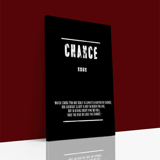 W_0049_EBAY03_CHANCE (WHICH CARDS YOU ARE DEALT IS SIMPLY A MATTER OF CHANCE) AOAY9132
