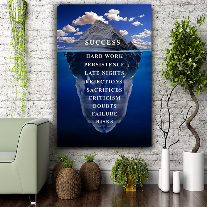 Mockups05 0024 SUCCESS, Hard work, Presistence, Late Nights, Rejections, Sacrifices, Risks. AOAY8019