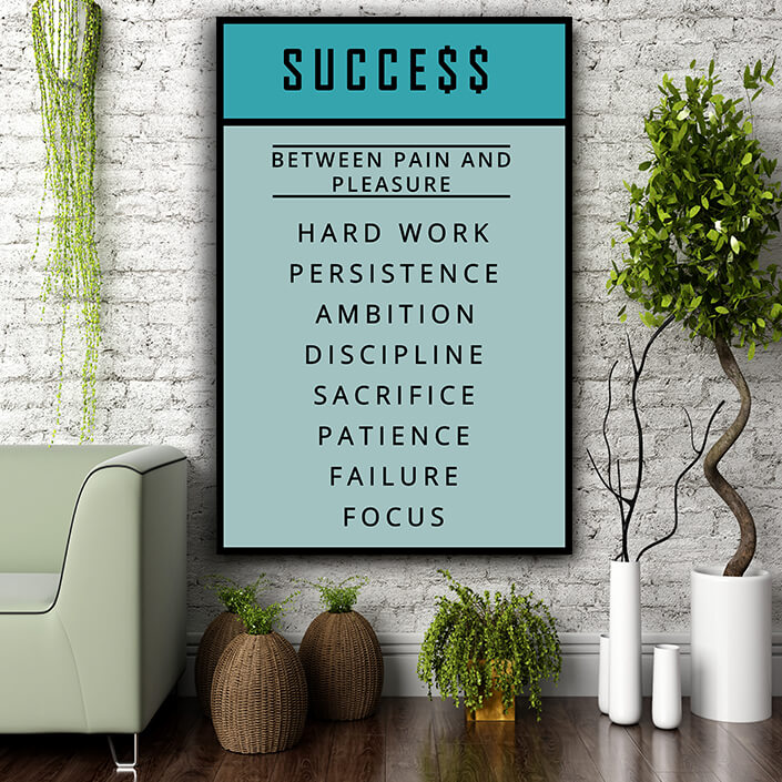 Mockups05 0027 SUCCESS, BETWEEN PAIN AND PLEASURE Hard work, Presistence, AOAY8025