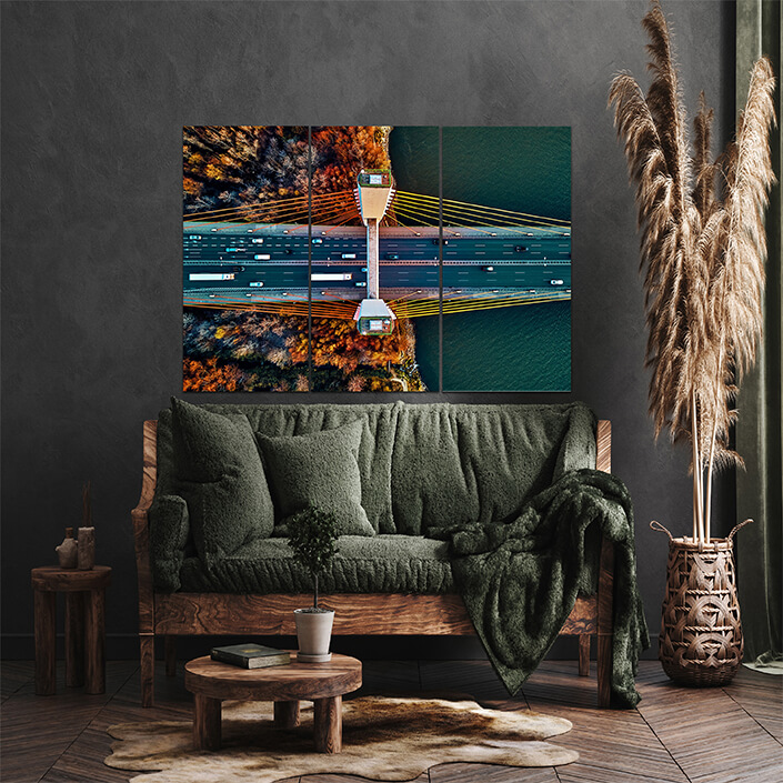 Q 0000 N7 AdobeStock 306790327 Beautiful aerial view of Bridge over the Vistula river Warsaw AOA13015