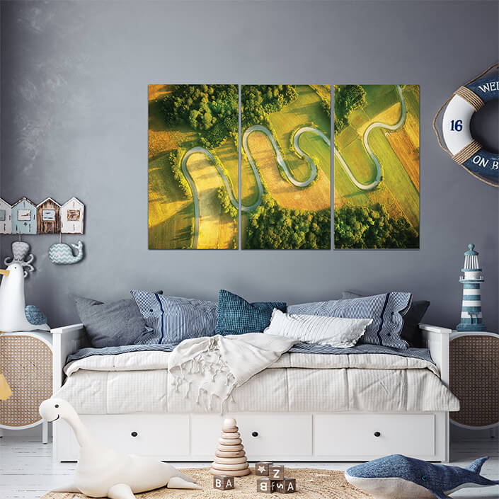 Q 0005 M5 AdobeStock 279716079 windy road in the summer aerial view AOA13010