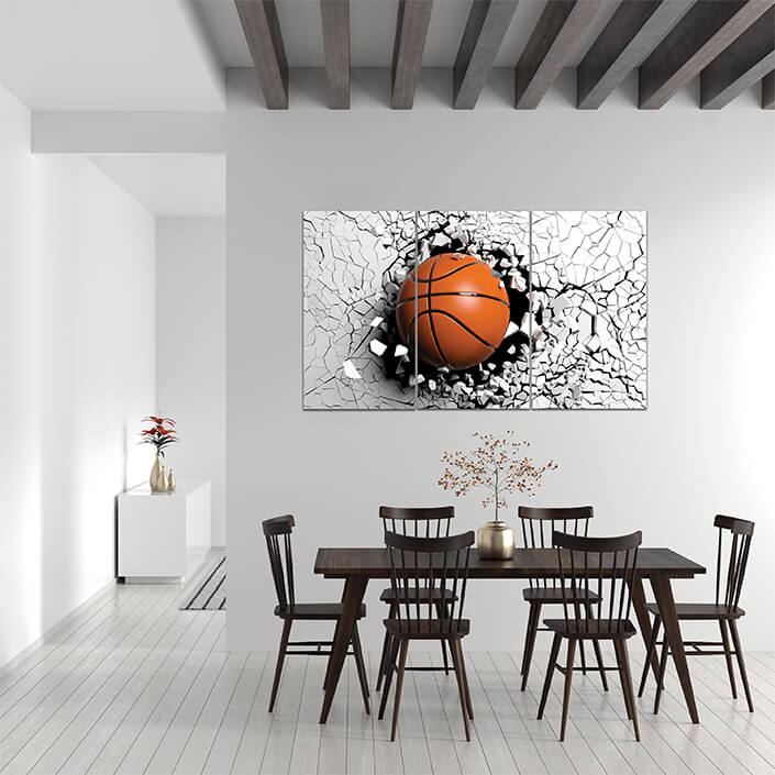 Q 0005 n6 adobestock 212539967 basketball breaking forcibly through a black wall aoa13075