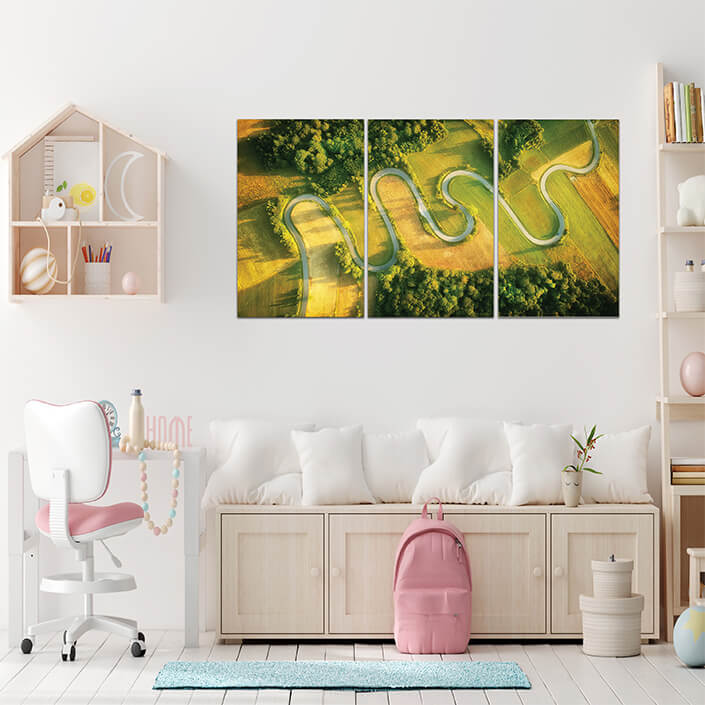 Q 0006 M4 AdobeStock 279716079 windy road in the summer aerial view AOA13010