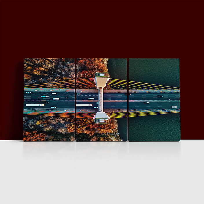 Q 0007 WW 306790327 Beautiful aerial view of Bridge over the Vistula river Warsaw AOA13015