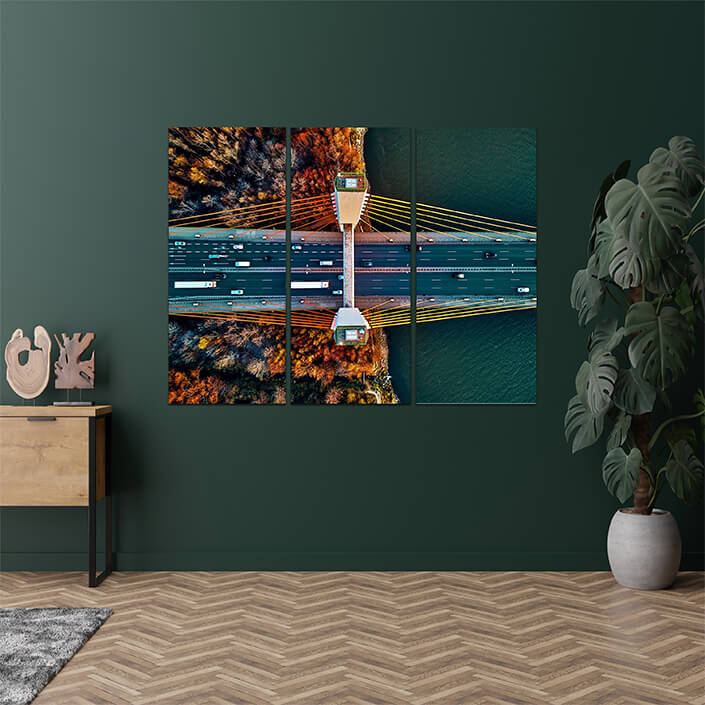 Q 0008 N10 AdobeStock 306790327 Beautiful aerial view of Bridge over the Vistula river Warsaw AOA13015