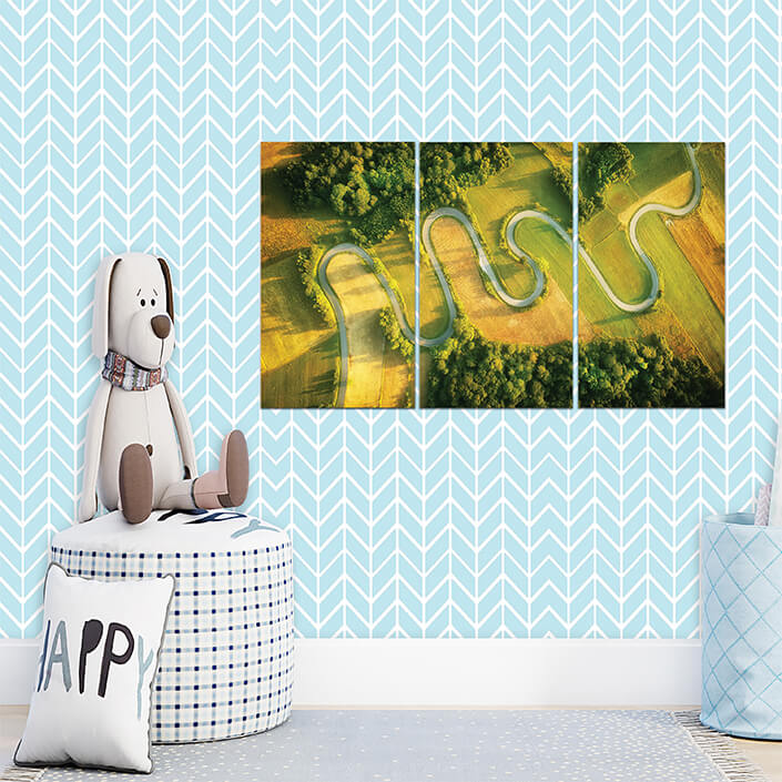 Q 0009 M1 AdobeStock 279716079 windy road in the summer aerial view AOA13010