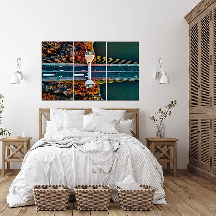 Q 0009 N9 AdobeStock 306790327 Beautiful aerial view of Bridge over the Vistula river Warsaw AOA13015