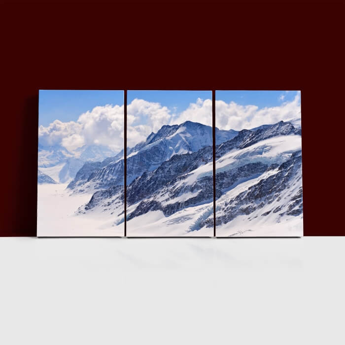 Q 25680643 Snow Covered MOUNTAIN Swiss Alps Great Aletsch Swizerland AOA14308