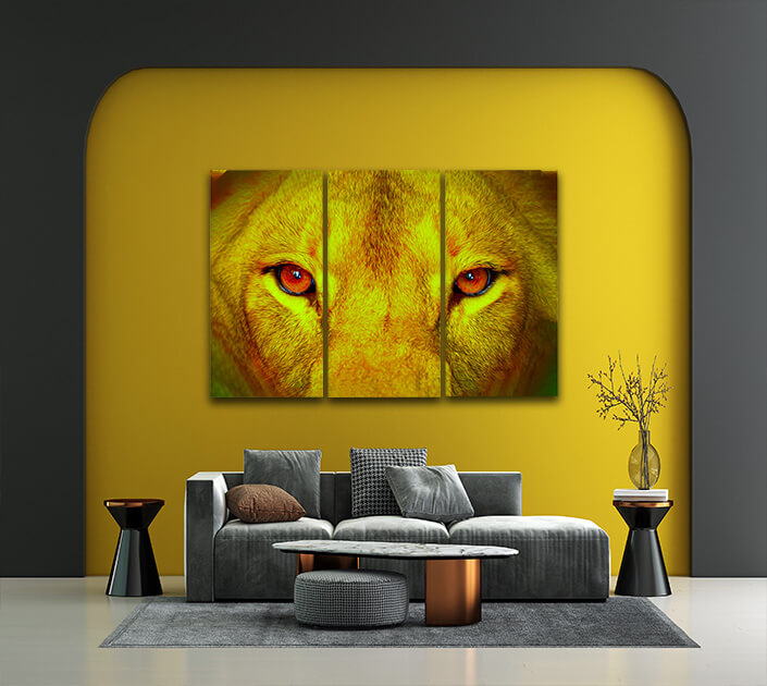 W4 27965766 female lion eyes close up arted AOA14295