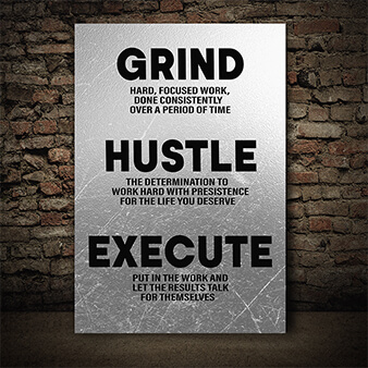 M1 0001 grind hustle execute aoa14328