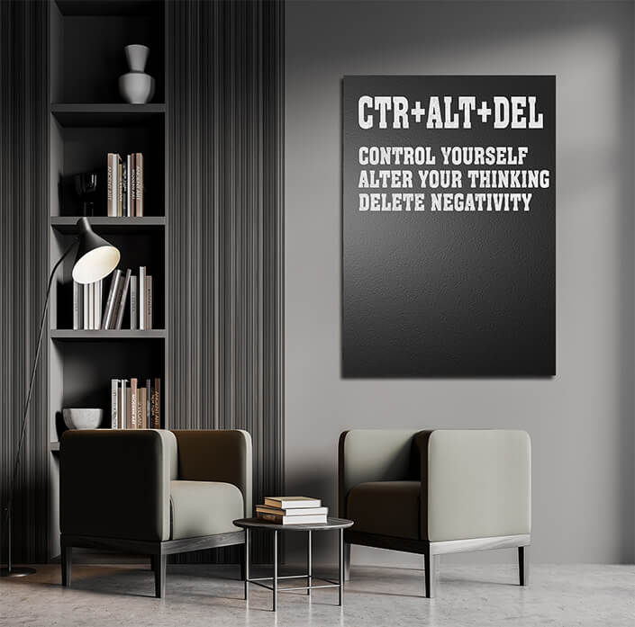 M3 0008 CTR ALT DEL CONTROL YOURSELF ALTER YOUR THINKING AOA14323