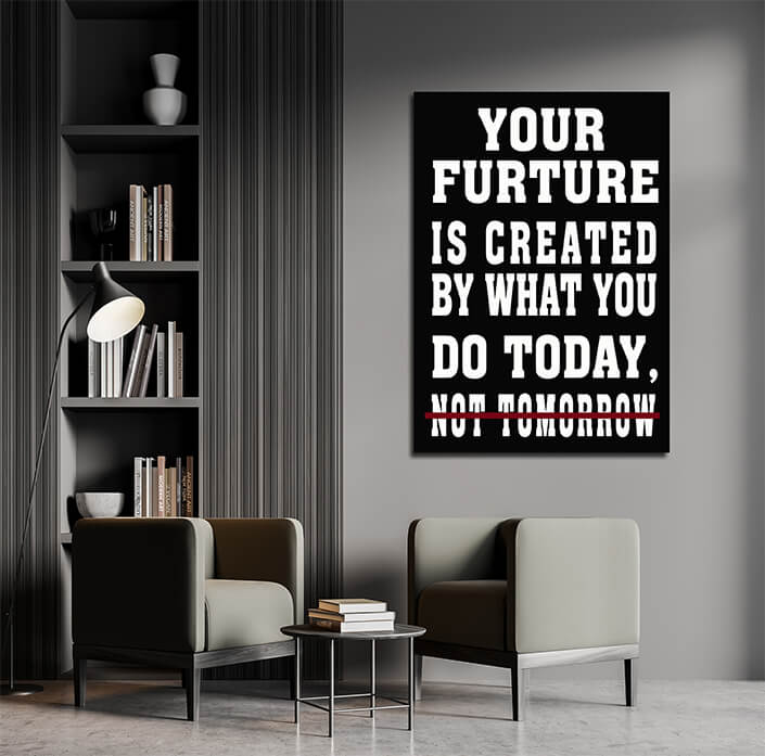 M7 0002 Your Future Is Created Today Gym Hustle Success AOAY6807