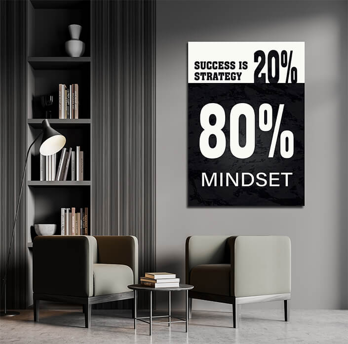 M7 0019 success is 20% strategy 80% mindset aoa14320