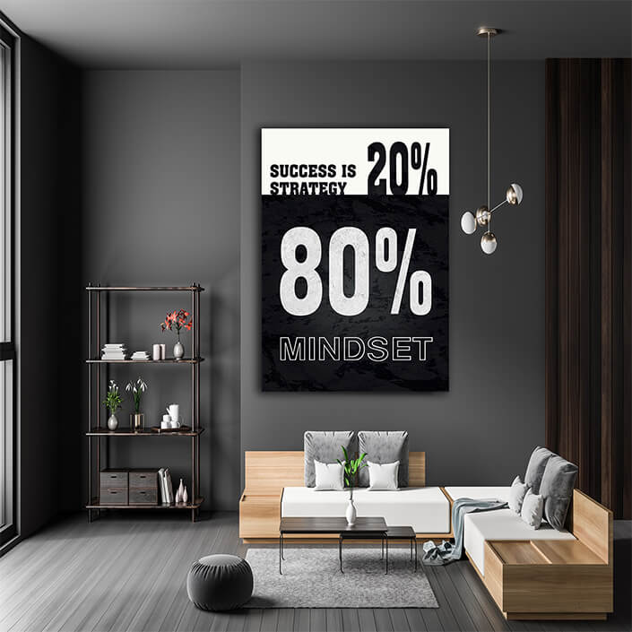 M8 0018 success is 20% strategy 80% mindset aoa14321