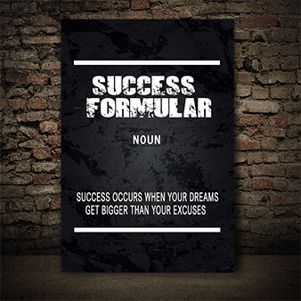 M9 0020 success formula success occurs when your dreams get bigger than your excuses aoay12622